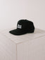 Retro 5 Panel Black Racing Cap