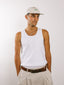 Mens Rib Vest White